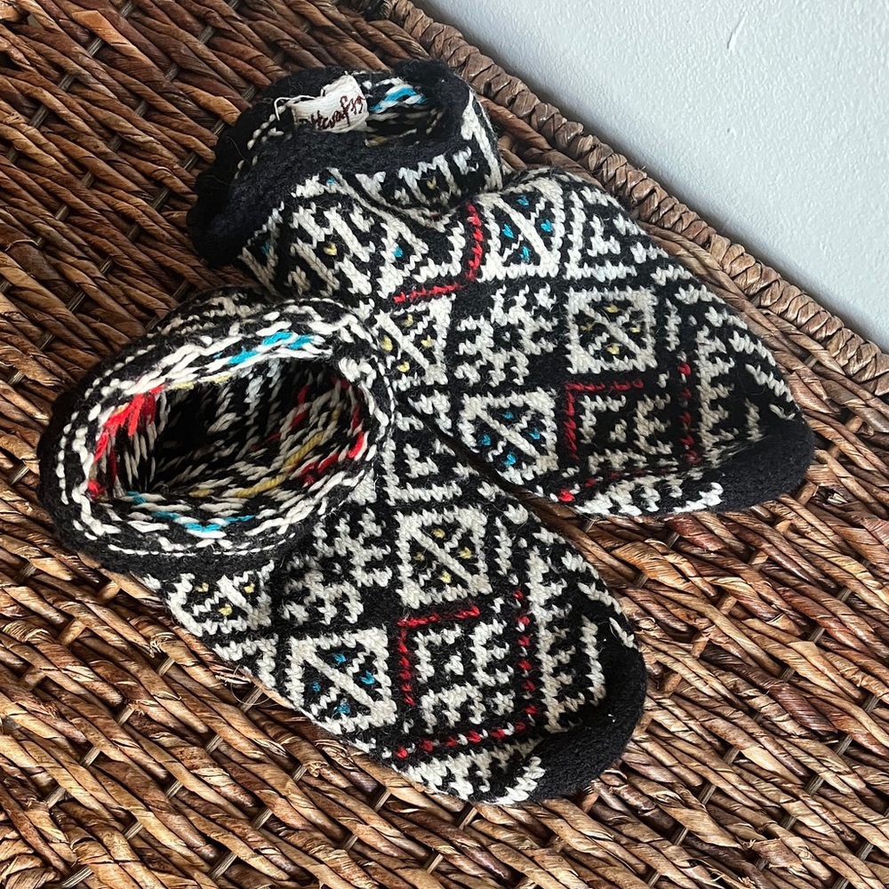 Handmade wool slippers